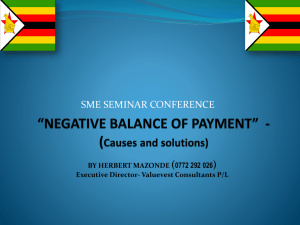 Negative balance of payments: causes and solutions