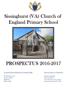 prospectus 2016-2017 - Sissinghurst C of E School