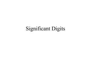 Significant Digits - Gordon State College