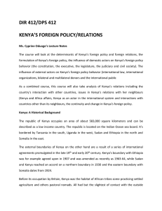 Kenya Foreign Policy (DIR 412)