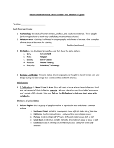 Review Sheet for Native American Test – Mrs. Stockton 7th grade