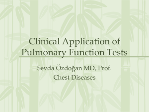 Clinical Application of Pulmonary Function Tests