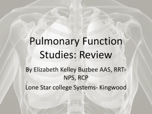 Pulmonary Function Studies Review