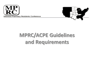 2016 Resident Guidelines Requirements