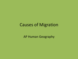Causes of Migration - George Washington High School