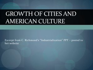 Growth of Cities and American Culture