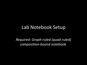 Lab Notebook Setup