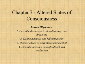 Chapter 7 - Altered States of Consciousness