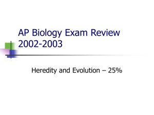 AP Biology Exam Review 2002-2003