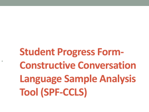 Student Progress Form- Constructive Conversation Language