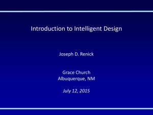 Introduction to Intelligent Design