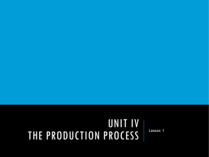 UNIT IV- Production Processes & People