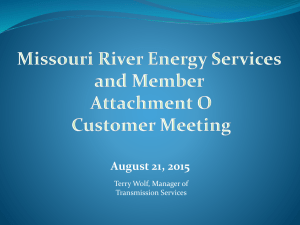2015 Attachment O Customer Meeting for MRES and Members