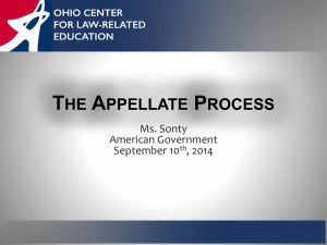 Intro to Appellate Process and Moot Court - PowerPoint