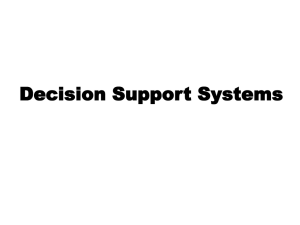 Intro To IT Decision Support Systems