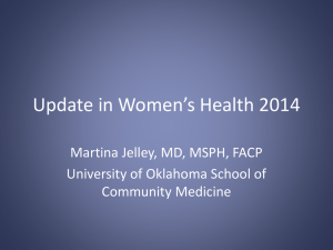 Update in Women's Health 2014 - American College of Physicians