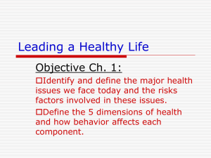Leading a Healthy Life