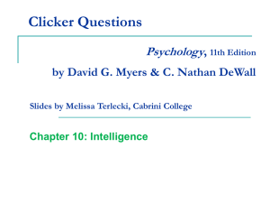 Intelligence Chapter 10 PowerPoint