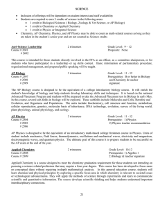 COURSE DESCRIPTIONS 2001-2002