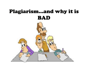 I. What is plagiarism?