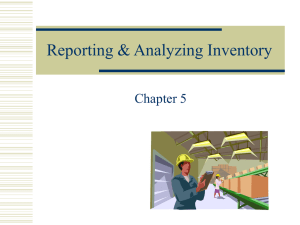 Reporting & Analyzing Inventory