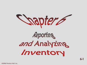 Chapter 6: Reporting and Analyzing Inventory