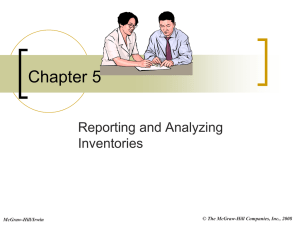 5. Reporting and Analyzing inventories