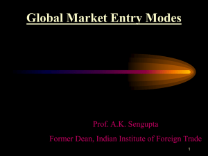 Global Market Entry Modes