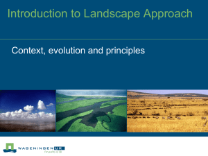 Introduction to Landscape approach