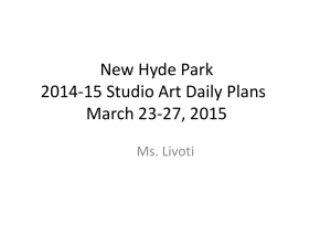 New Hyde Park 2014-15 Studio Art Daily Plans March 23