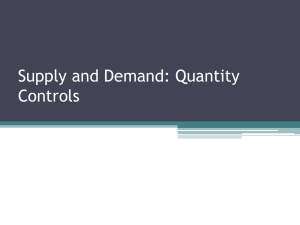 Supply and Demand: Quantity Controls - Abernathy