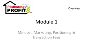 Module 1 - Positioning4Profits