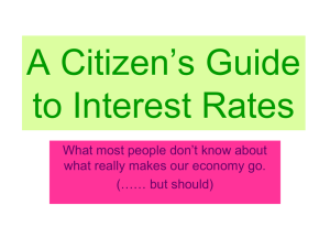 A Citizen's Guide to Interest Rates