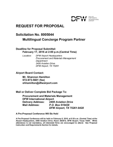 Request For Proposal - Dallas/Fort Worth International Airport