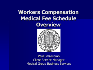 Medical Fee Schedule Overview