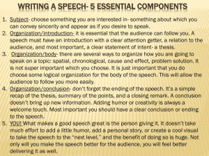 Writing a Speech