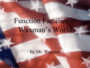 Function Families in Waxman*s World