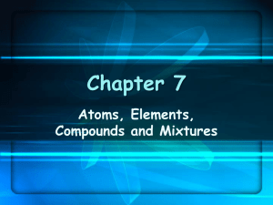 Chapter 7 Notes- Atoms, Elements, Compounds, Mixtures