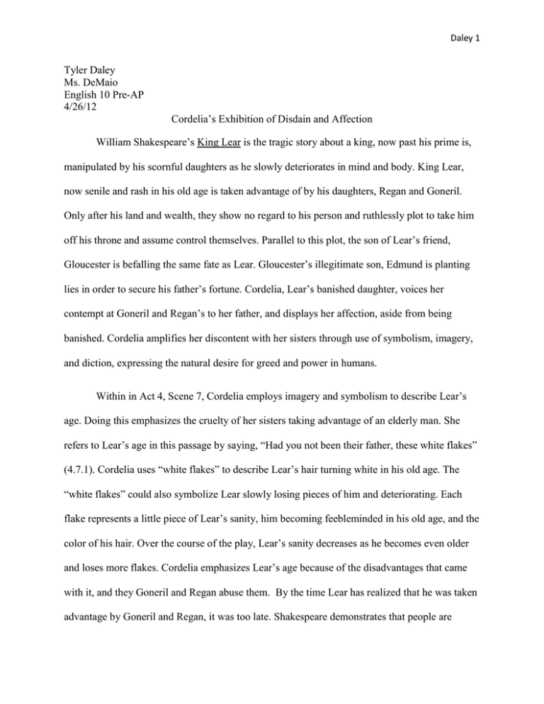Реферат: King Lear Essay Essay Research Paper L