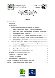 Housing 2020 Workshop Report - 120314