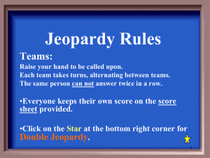 APES Review Jeopardy