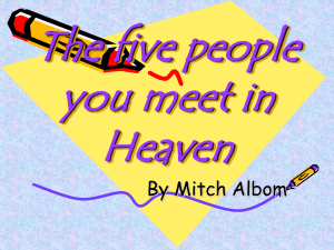 The five people you meet in Heaven