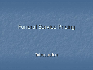 Funeral Service Pricing