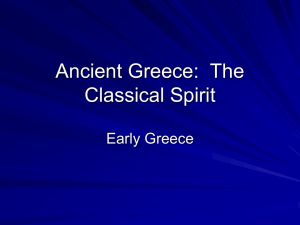 Chapter 3 Ancient Greece: The Classical Spirit