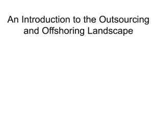 Origins of Outsourcing - CIS3355 P. KIRS HOME PAGE