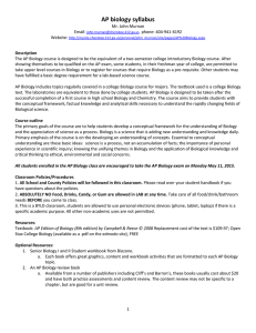 AP biology syllabus 2016