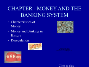 PowerPoint Presentation - CHAPTER - MONEY AND