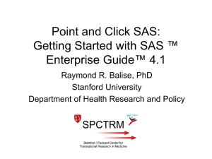 Point and Click SAS - MedBlog