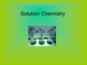 Chapter 4: Chem Rxns and Soln Stoich