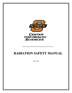 radiation safety manual - Oklahoma State University Center for